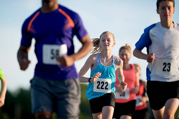 Children running in an outdoor race